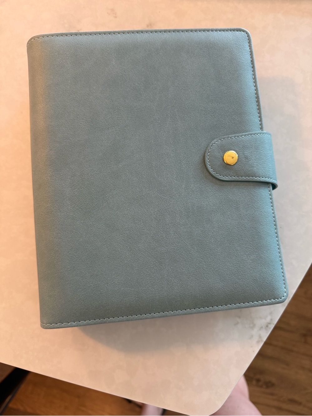 Erin Condren Light Teal Faux Leather Planner